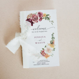 Folleto del programa de Boho Wedding de los países