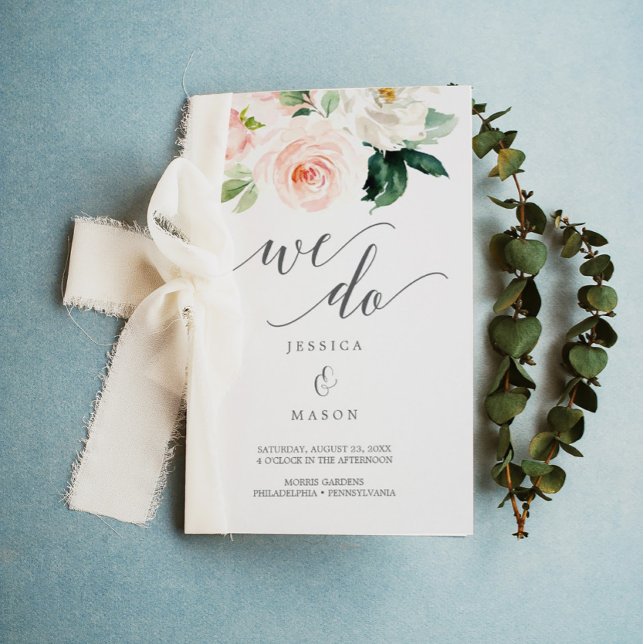 Folleto del programa de matrimonio floral de Rubor (Subido por el creador)