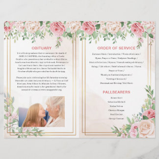 Folleto del programa funerario | Orden de servicio