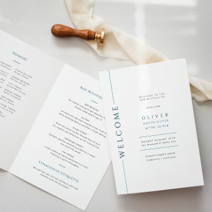Folleto del programa plegado de Mitzvah para la ba