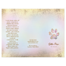 folleto del salón de mascota