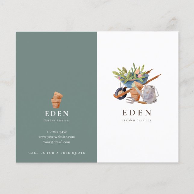 Folleto del Servicio de Jardines Paisajeros (Frente)