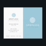 Folleto del servicio de limpieza azul con el logot<br><div class="desc">Este folleto/folleto de servicio de limpieza sencillo y moderno presenta un fondo azul pizarra con el logotipo de una escoba. Personalízalo para tus necesidades. Perfecto para mucama o para los profesionales de limpieza en casa y oficina. Cambia el color del óvalo y personaliza tus necesidades. Puedes encontrar productos coincidentes en...</div>