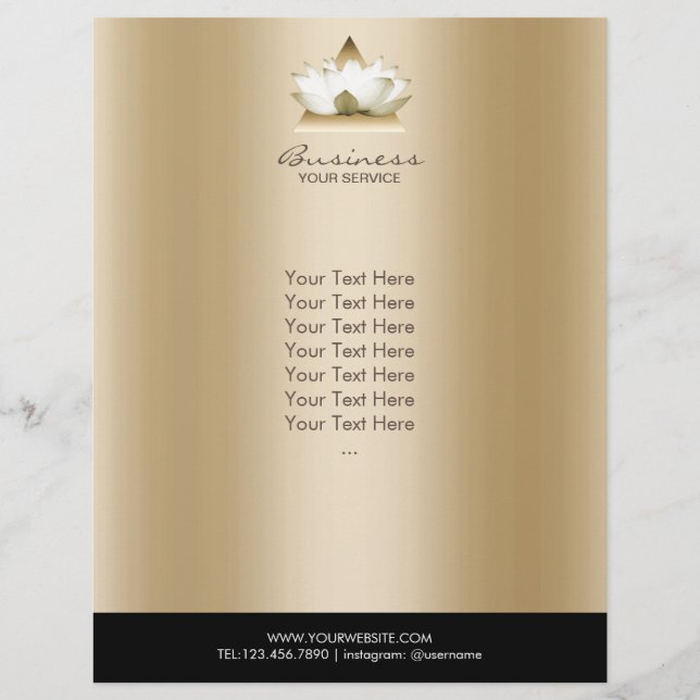 Folleto del spa Gold con logotipo de Logotipo mode (Frente)