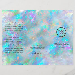 folleto del tríplio de textura opal