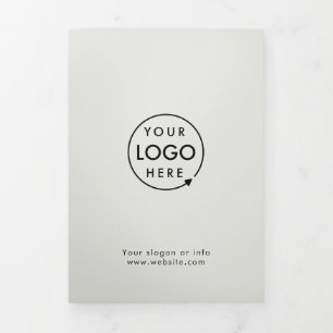 Folleto doblado gris de marca profesional