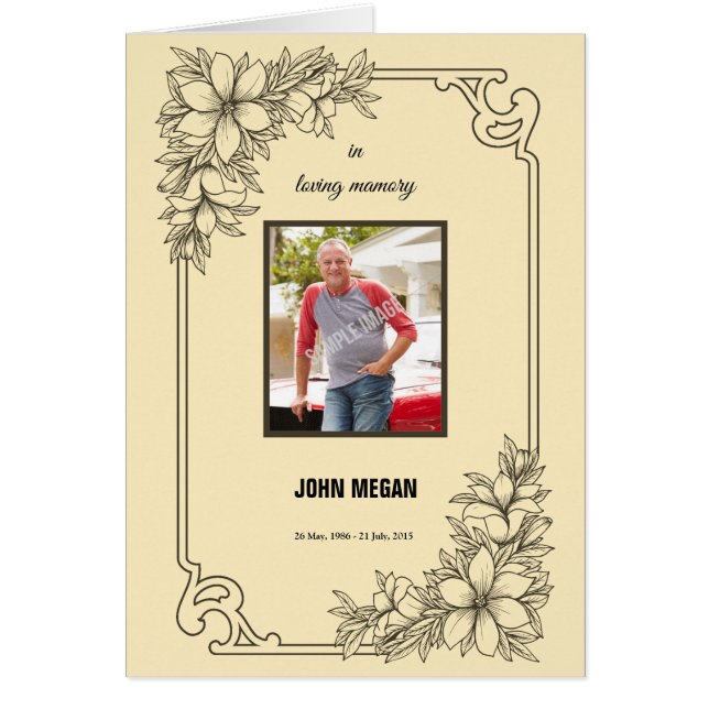 Folleto fúnebre conmemorativo (Frente)