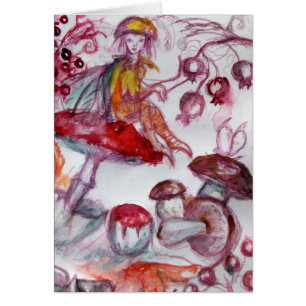 FOLLETO MÁGICO DE HONGOS Fantasía floral roja blan