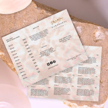 Folleto Opal Blanco Elegante Lista de Precios de O