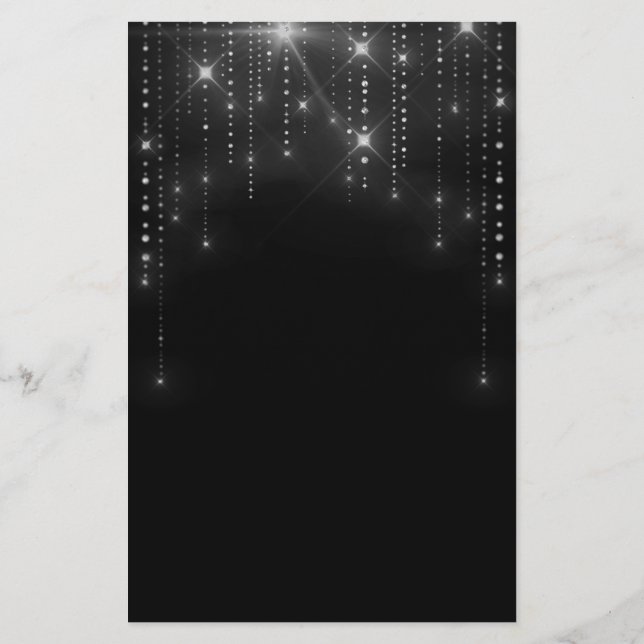 Folleto oscuro elegante en blanco (Atrás)