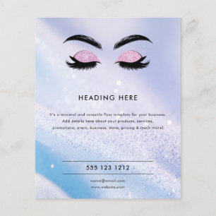 Folleto para artista de pestañas / cejas elegante