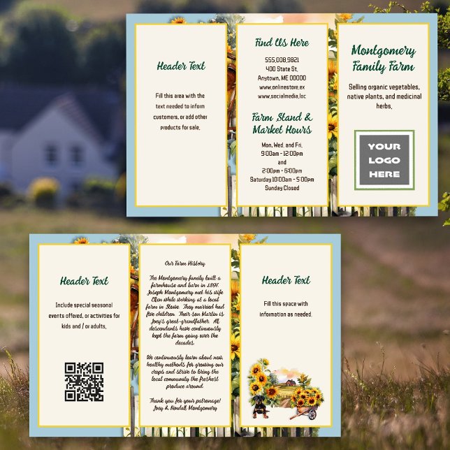 Folleto para la pequeña empresa de granja en casa (Subido por el creador)