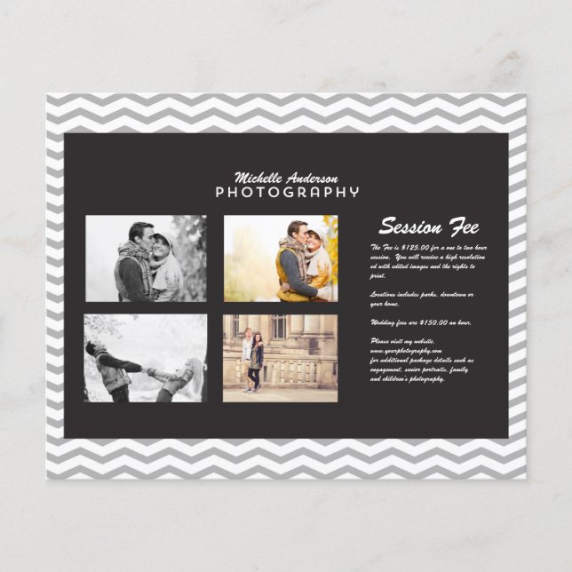 Folleto pequeño para el negocio de la fotografía (Anverso)