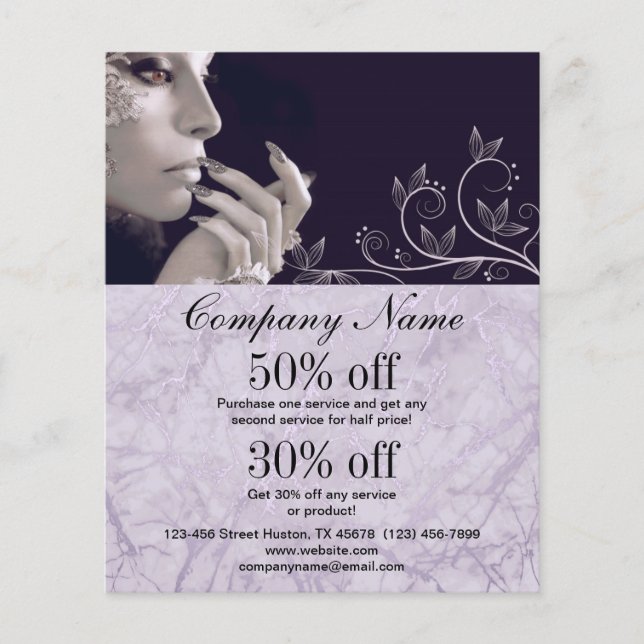 folleto personalizado del negocio de los artistas  (Frente)