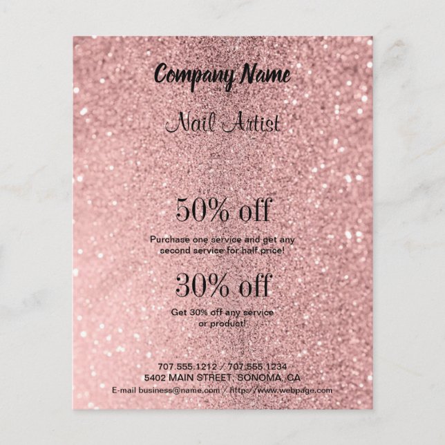 folleto personalizado del negocio de los artistas  (Frente)