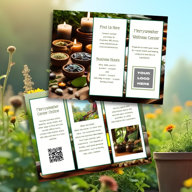 Folleto plegado de Spa Wellness Holística Ayurveda (Subido por el creador)