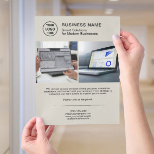 Folleto Profesional de Negocios con Logo Moderno