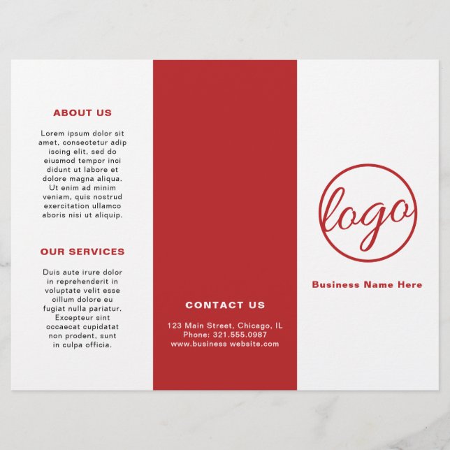 Folleto simple del triple rojo del logotipo profes (Anverso)