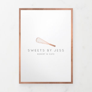 Folleto sobre el menú de Rosa Gold Whisk