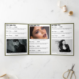 Folleto sobre el Monograma de la Fotos Verde Oro d