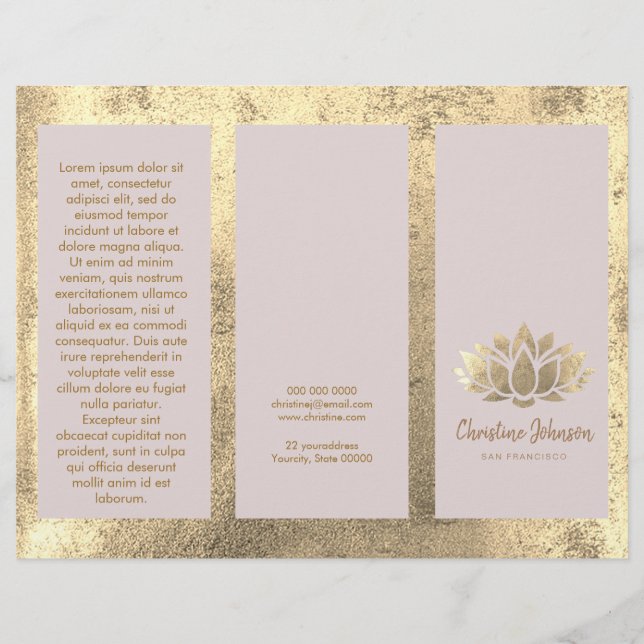 folleto sobre el Relieve metalizado de oro de imit (Anverso)