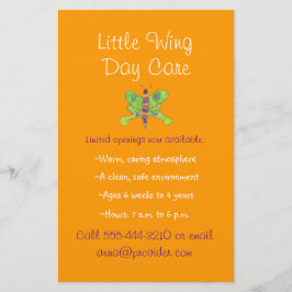 Folleto sobre el tema de las mariposas para niños