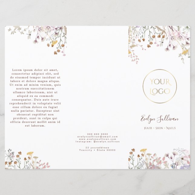 Folleto sobre flores silvestres (Anverso)