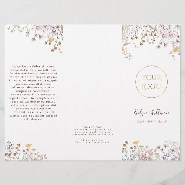 Folleto sobre flores silvestres (Anverso)