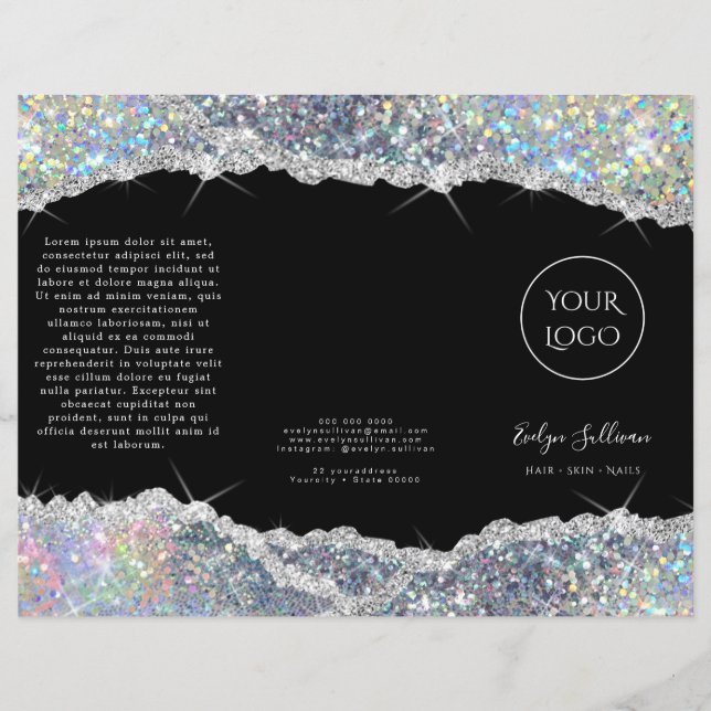 Folleto sobre la secuencia de plata de purpurina f (Anverso)