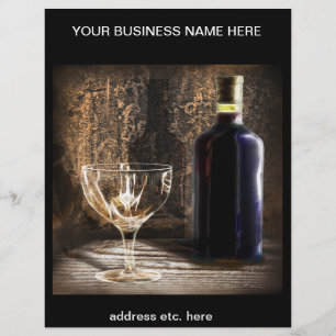 folleto temático de vino