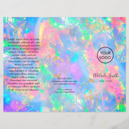 folleto trifold de colores neón opal