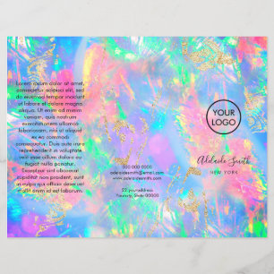 folleto trifold de colores neón opal