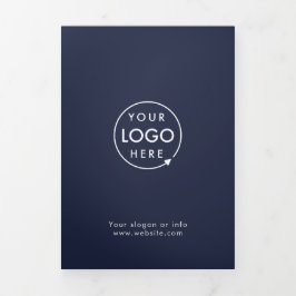 Folleto triple azul de la Marina Mínima Profesiona