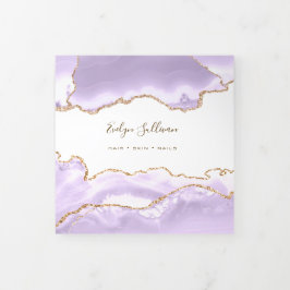 Folleto triple de espliego morado Agate