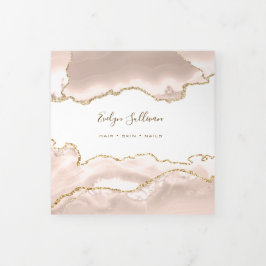 Folleto triple de marfil Rubor Agate