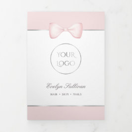 Folleto triple de plegado rosado de Coquette