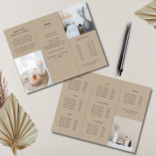 Folleto triplemente comercial del logotipo Earthy  (Subido por el creador)