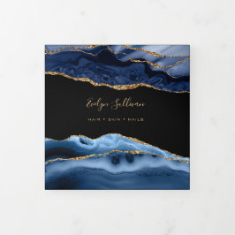 Folleto triplicado de Blue Agate