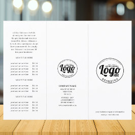 Folleto triplicado de logotipo empresarial simple