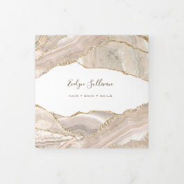 Folleto triplicado de marfil Gold Agate