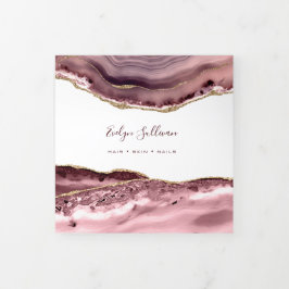 Folleto triplicial de Agate Rosa Dusty
