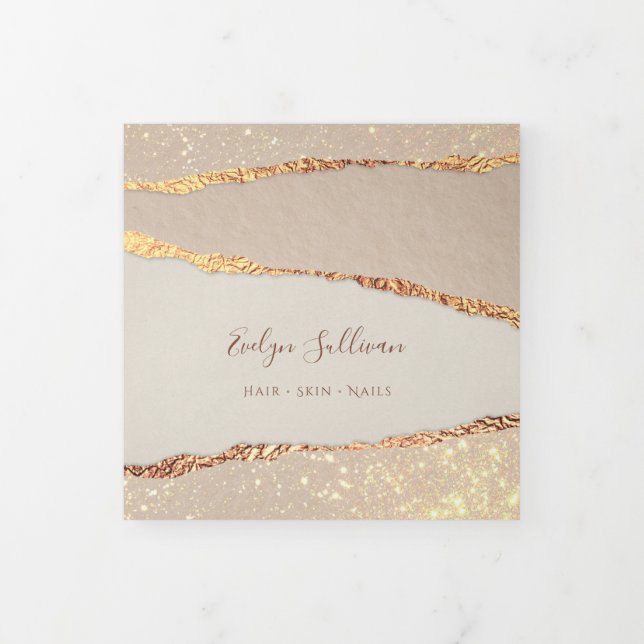 Folleto triplificador de papel desgarrado con shim (Foto de portada)