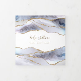 Folleto triplio de Agante Azul Gris