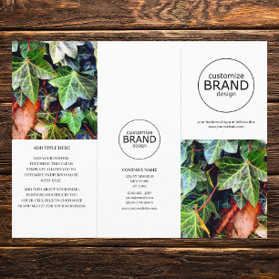 Folleto triplio de fotografías de logotipos de emp