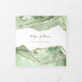 Folleto triplio de la agregación verde de Jade