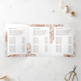 Folleto triplio de Rosas de Boho