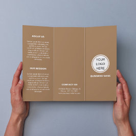 Folleto triplio para el logotipo de negocios moder