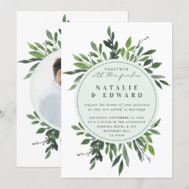 Folleto vintage fotográfico invitación a la boda.