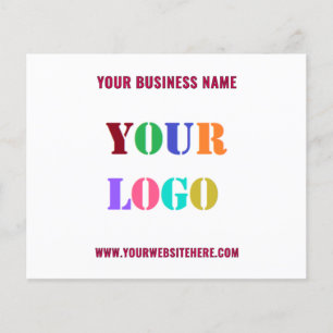 Folletos comerciales en color y texto con logotipo