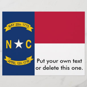 Folletos con bandera de Carolina del Norte, EE. UU